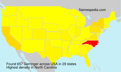 Surname Gerringer in USA Surname Gerringer in USA