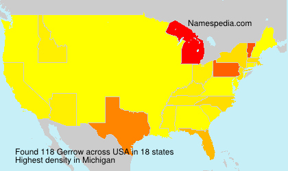 Surname Gerrow in USA Surname Gerrow in USA