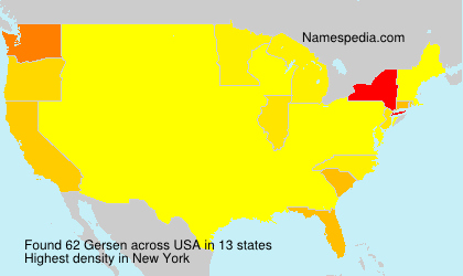 Surname Gersen in USA Surname Gersen in USA