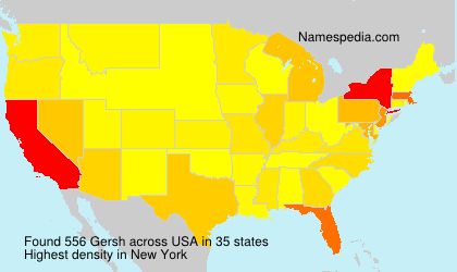 Surname Gersh in USA Surname Gersh in USA