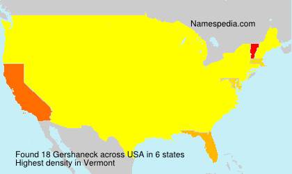 Surname Gershaneck in USA Surname Gershaneck in USA