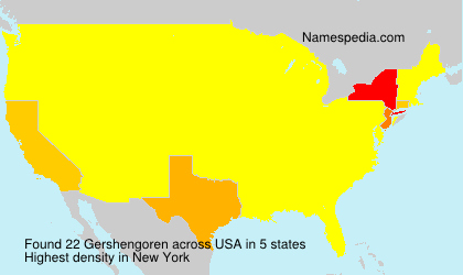 Surname Gershengoren in USA Surname Gershengoren in USA