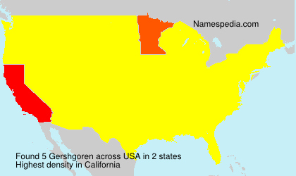 Surname Gershgoren in USA Surname Gershgoren in USA