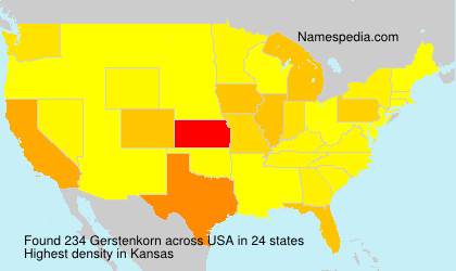 Surname Gerstenkorn in USA Surname Gerstenkorn in USA