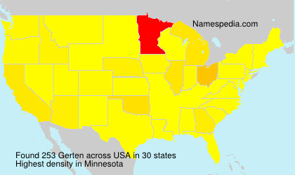 Surname Gerten in USA Surname Gerten in USA