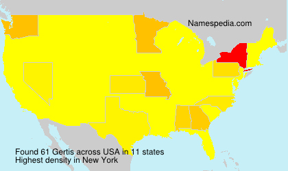 Surname Gertis in USA Surname Gertis in USA
