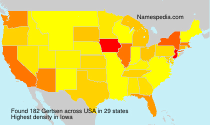 Surname Gertsen in USA Surname Gertsen in USA