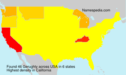 Surname Gerughty in USA Surname Gerughty in USA