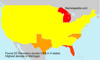 Surname Gervason in USA