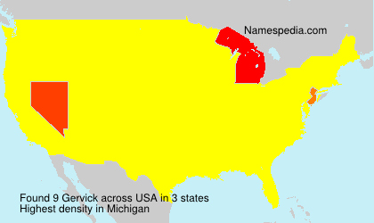 Surname Gervick in USA Surname Gervick in USA