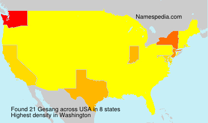 Surname Gesang in USA Surname Gesang in USA