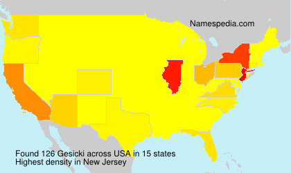 Surname Gesicki in USA Surname Gesicki in USA
