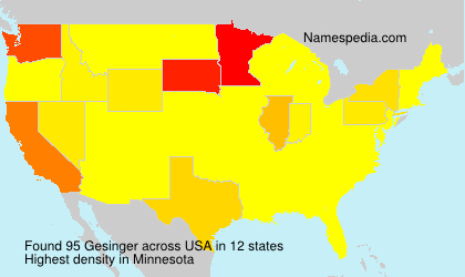 Surname Gesinger in USA