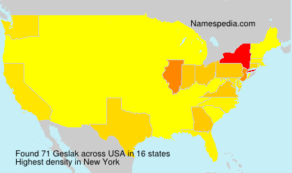 Surname Geslak in USA Surname Geslak in USA
