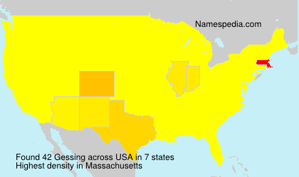 Surname Gessing in USA Surname Gessing in USA