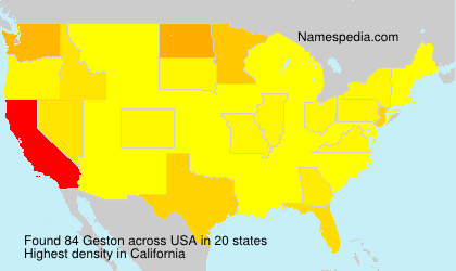 Surname Geston in USA Surname Geston in USA