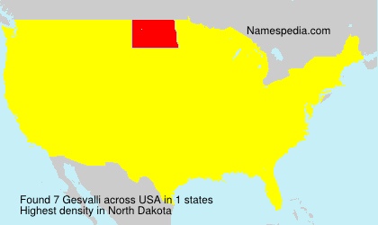 Surname Gesvalli in USA Surname Gesvalli in USA