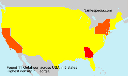Surname Getahoun in USA Surname Getahoun in USA
