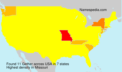 Surname Gether in USA Surname Gether in USA