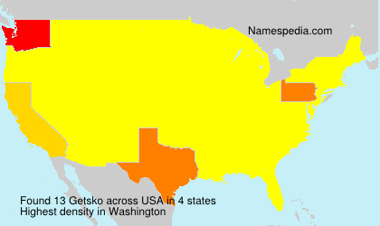 Surname Getsko in USA Surname Getsko in USA