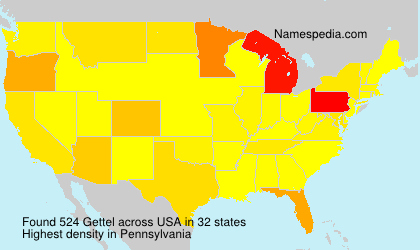 Surname Gettel in USA Surname Gettel in USA