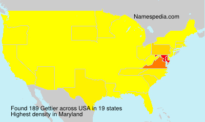 Surname Gettier in USA Surname Gettier in USA