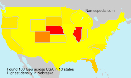 Surname Geu in USA Surname Geu in USA