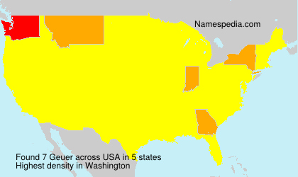 Surname Geuer in USA