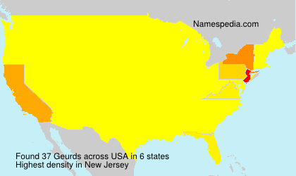Surname Geurds in USA Surname Geurds in USA