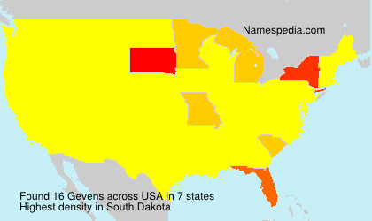 Surname Gevens in USA Surname Gevens in USA