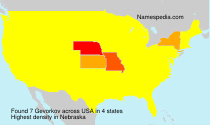 Surname Gevorkov in USA Surname Gevorkov in USA