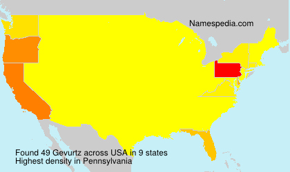 Surname Gevurtz in USA Surname Gevurtz in USA