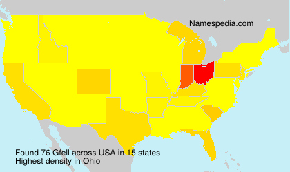 Surname Gfell in USA