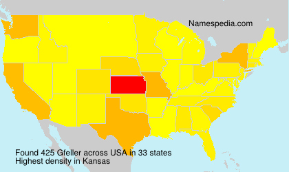 Surname Gfeller in USA