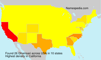Surname Ghamsari in USA Surname Ghamsari in USA