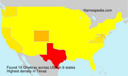 Surname Ghebray in USA Surname Ghebray in USA