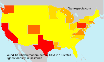 Surname Ghebremariam in USA Surname Ghebremariam in USA