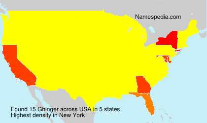 Surname Ghinger in USA Surname Ghinger in USA