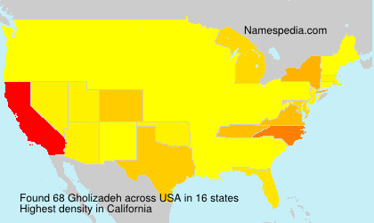 Surname Gholizadeh in USA Surname Gholizadeh in USA
