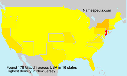 Surname Giacchi in USA Surname Giacchi in USA
