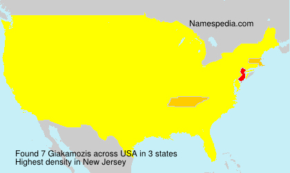 Surname Giakamozis in USA Surname Giakamozis in USA
