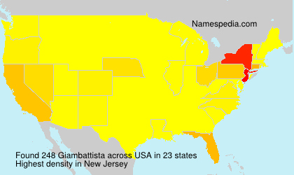 Surname Giambattista in USA Surname Giambattista in USA