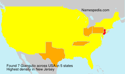 Surname Giangulio in USA Surname Giangulio in USA