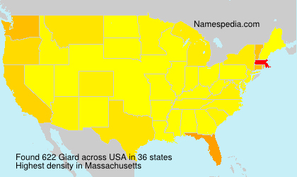 Surname Giard in USA Surname Giard in USA