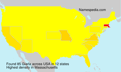Surname Giarla in USA Surname Giarla in USA