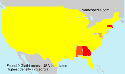 Surname Giathi in USA Surname Giathi in USA