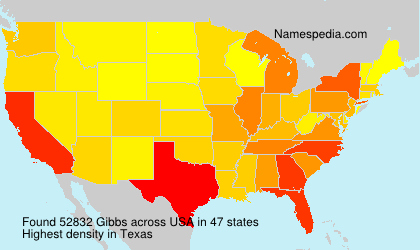 Surname Gibbs in USA Surname Gibbs in USA