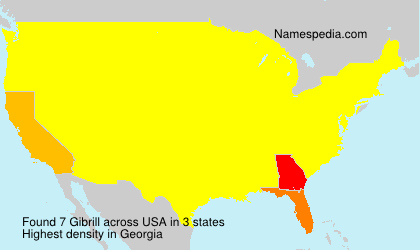 Surname Gibrill in USA Surname Gibrill in USA