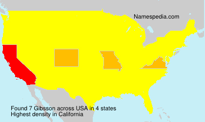 Surname Gibsson in USA Surname Gibsson in USA