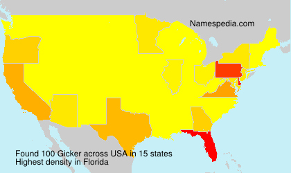 Surname Gicker in USA Surname Gicker in USA